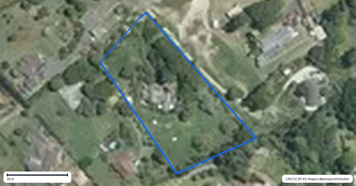 Property context map for 21 Patea Place, Papakura