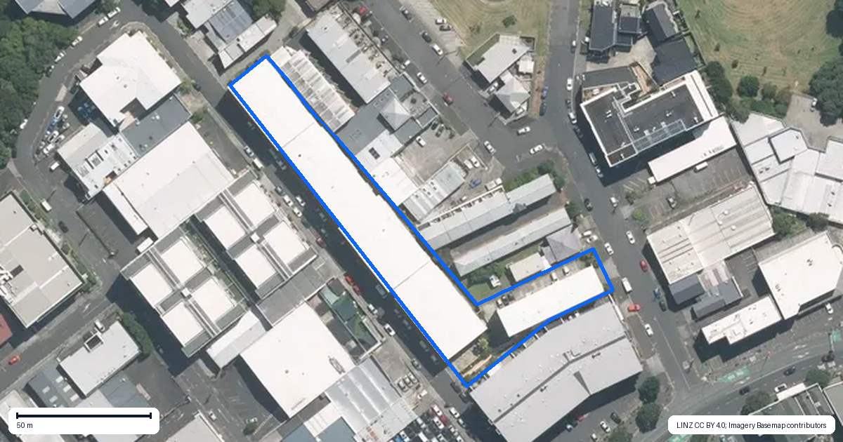 Property context map for 3E/7 Charlotte Street, Eden Terrace, Auckland