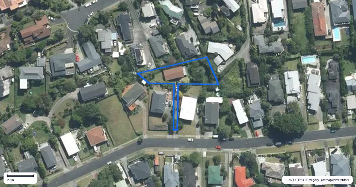 Property context map for 23 Wyoming Avenue, Murrays Bay, Auckland
