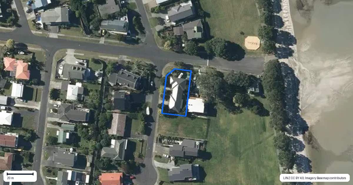Property context map for 1 Moana Terrace, Snells Beach
