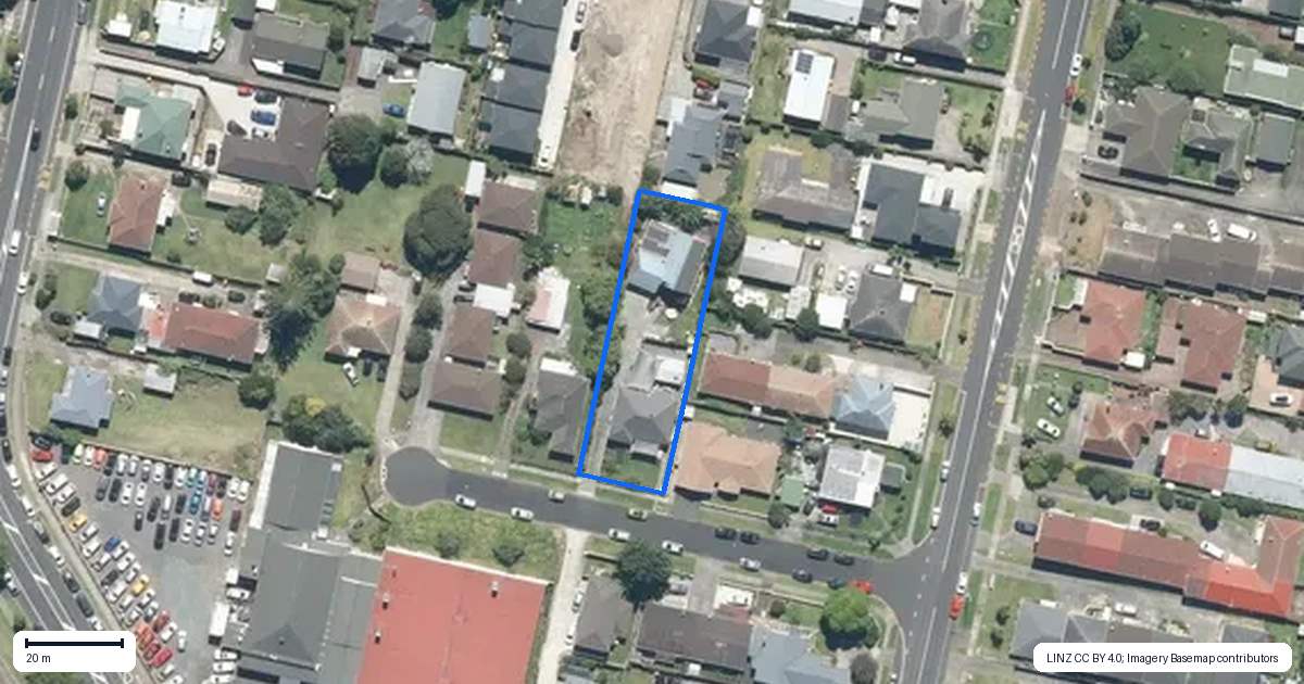 Property context map for 1/5 Allen Avenue, Papatoetoe, Auckland