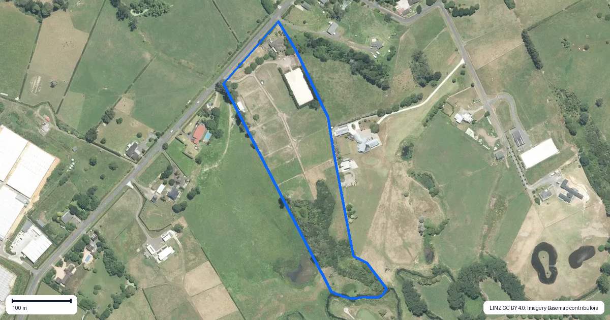 Property context map for 169 Lewis Road, Karaka, Papakura