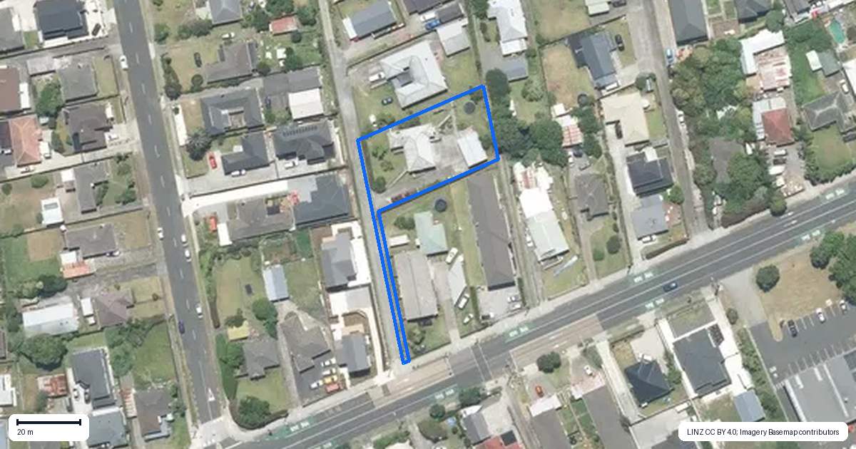 Property context map for 261 Puhinui Road, Papatoetoe, Auckland