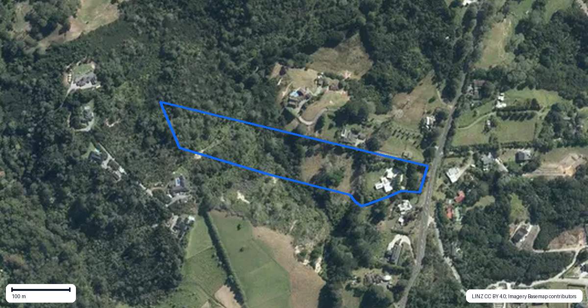 Property context map for 269 Okura River Road, Okura, Auckland