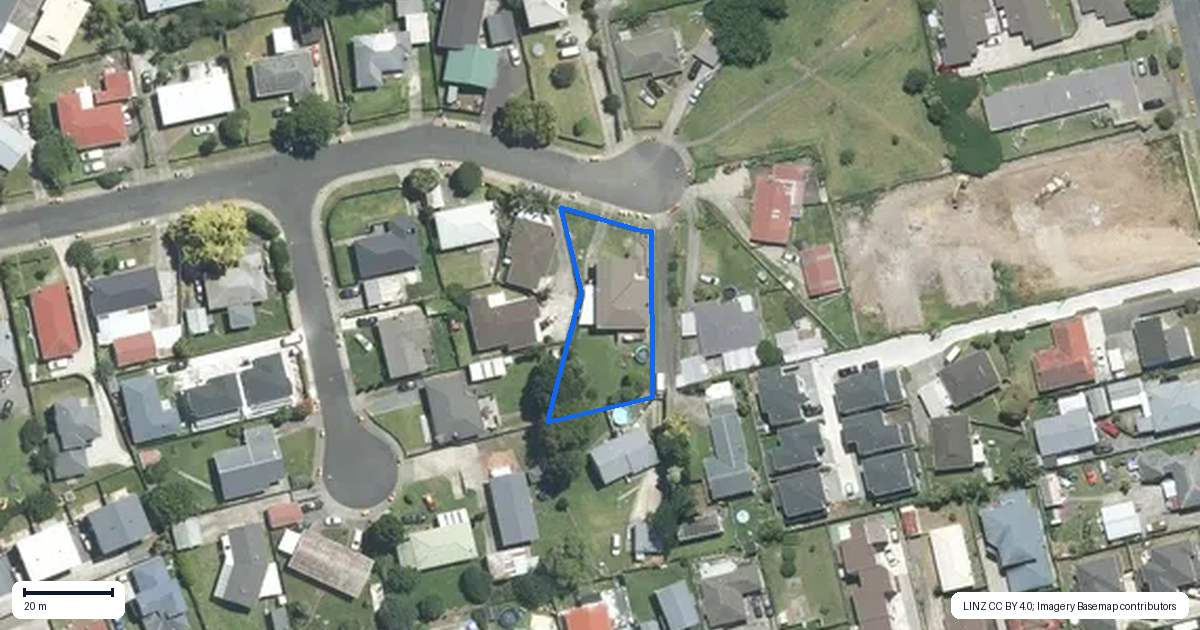 Property context map for 19 Adams Road, Manurewa, Auckland