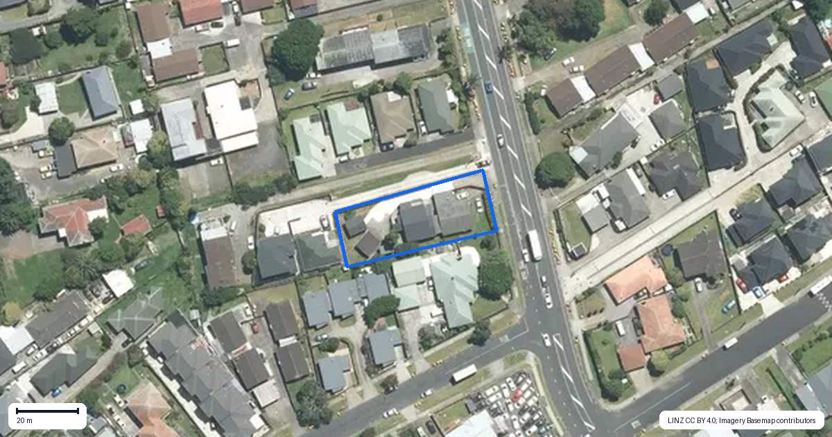 Property context map for 2/117 Great South Road, Manurewa, Auckland