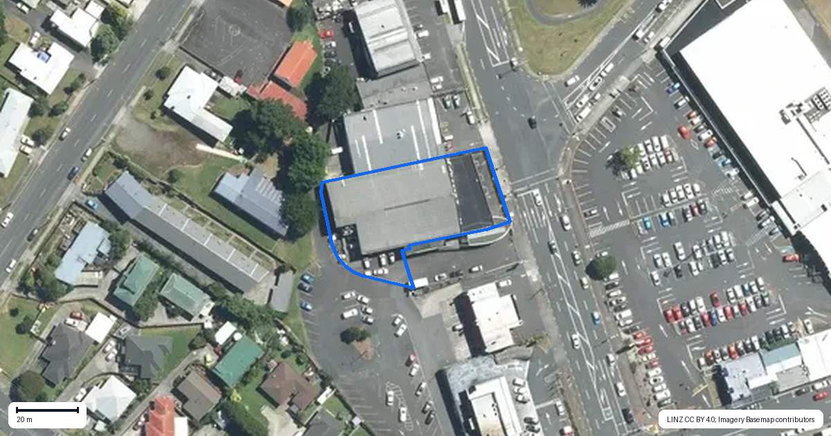 Property context map for 79-83 Great South Road, Papakura