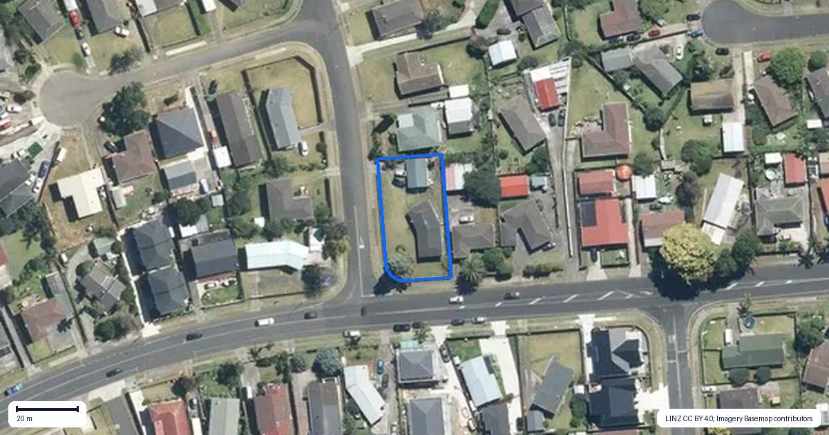 Property context map for 56 Wickman Way, Mangere East, Auckland