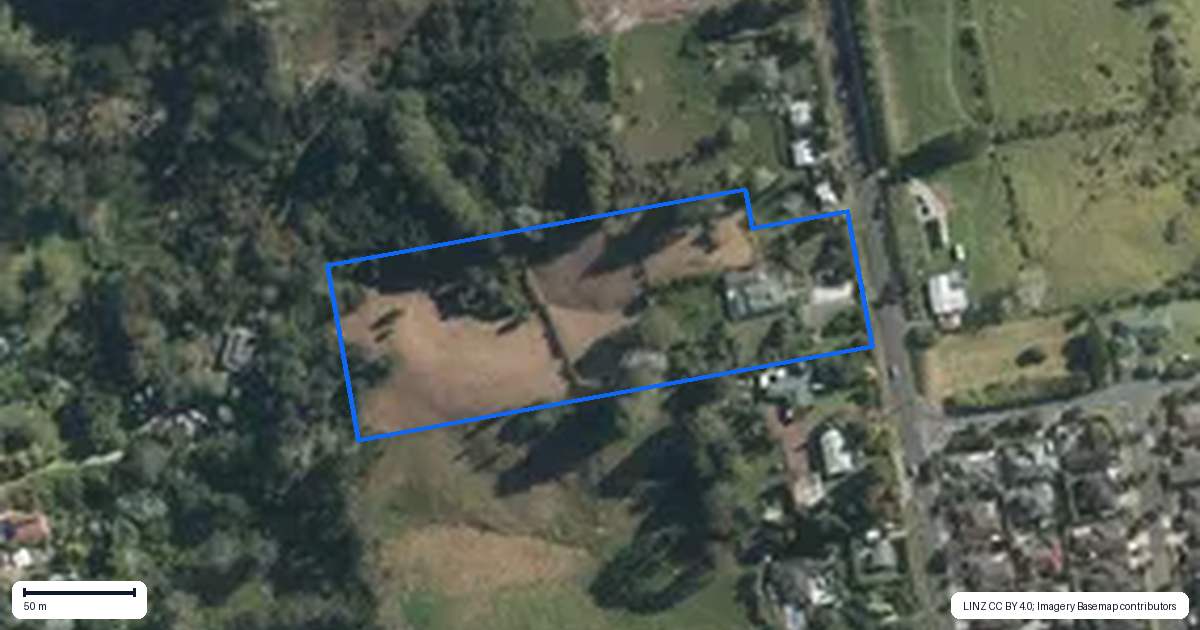 Property context map for 145 Simpson Road, Henderson Valley, Auckland