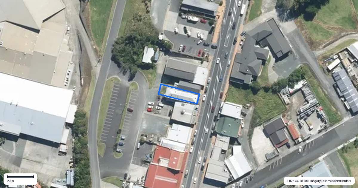 Property context map for 197 Rodney Street, Wellsford