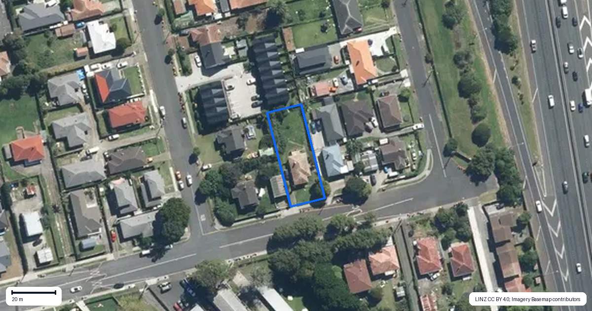 Property context map for 98 Avenue Road, Otahuhu, Auckland