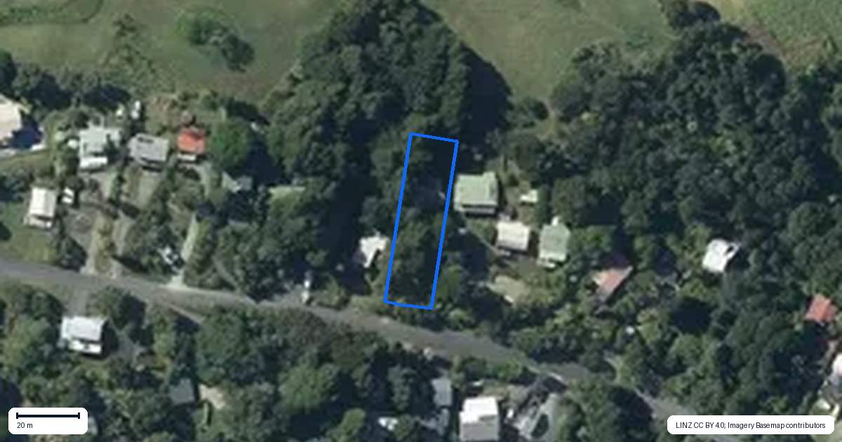 Property context map for 21 Clinton Road, Tawharanui Peninsula, Matakana