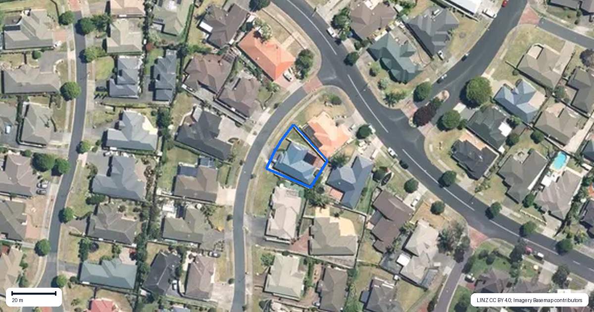 Property context map for 4 Monivea Place, East Tamaki Heights, Auckland
