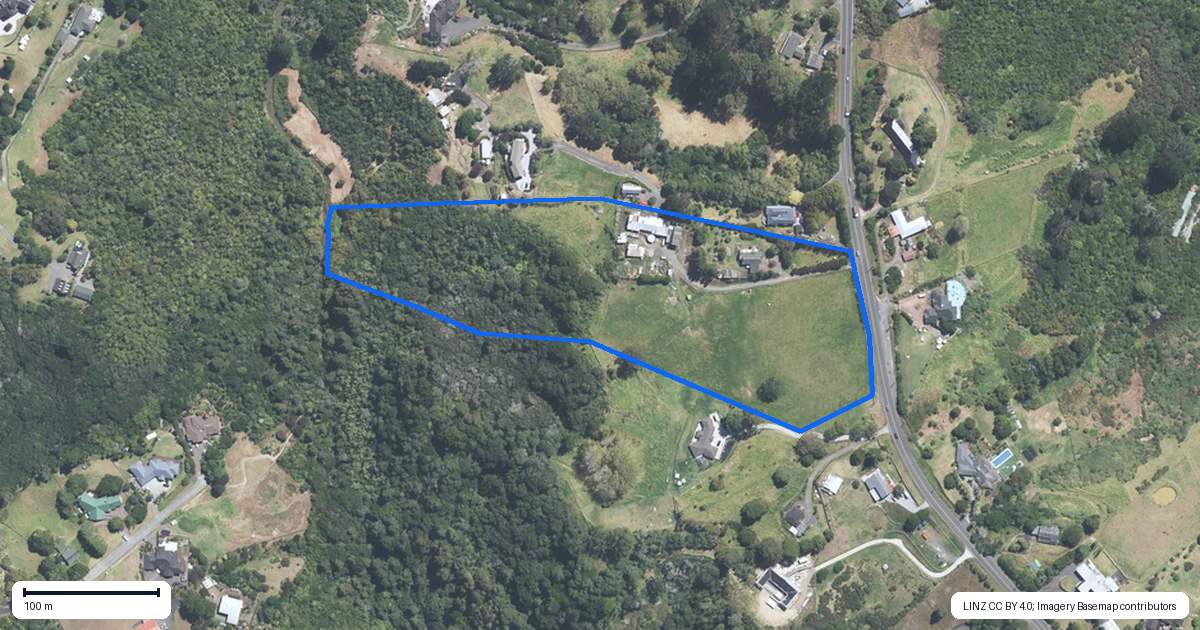 Property context map for 375 Whitford Road, Whitford