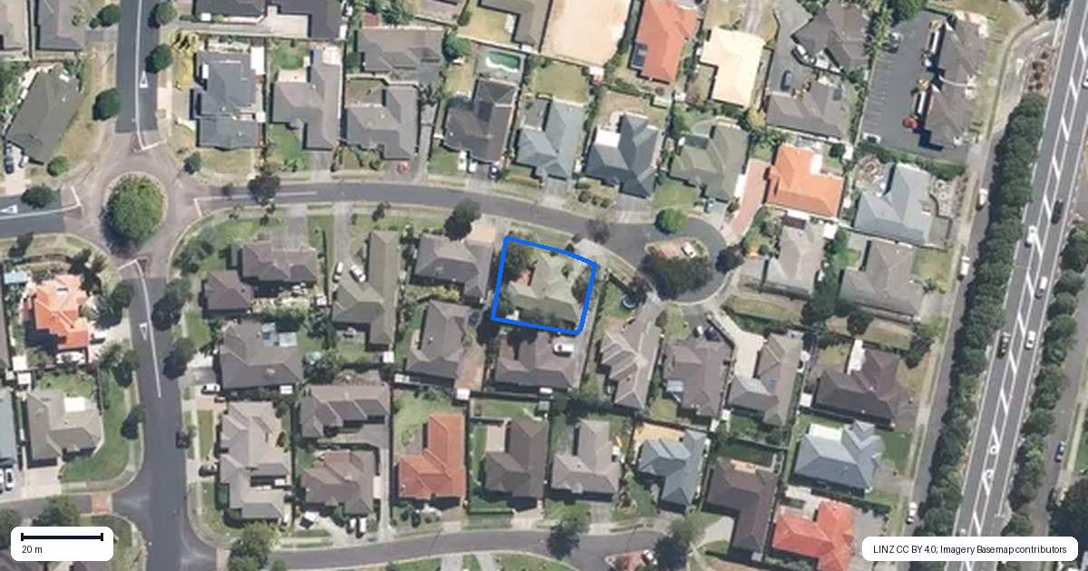 Property context map for 9 Ardee Close, East Tamaki, Auckland
