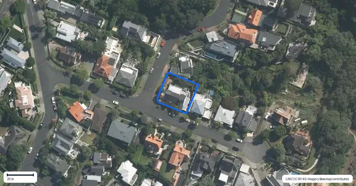 Property context map for 8 Waitoa Street, Parnell, Auckland