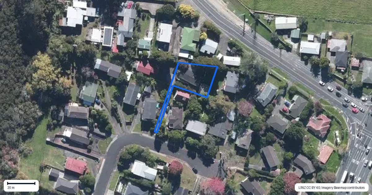 Property context map for 36A Preston Avenue, Henderson, Auckland