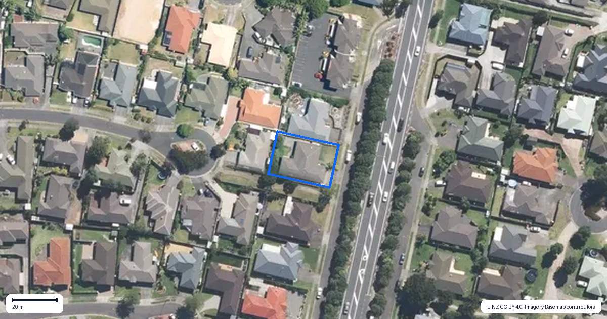 Property context map for 544 Chapel Road, East Tamaki, Auckland