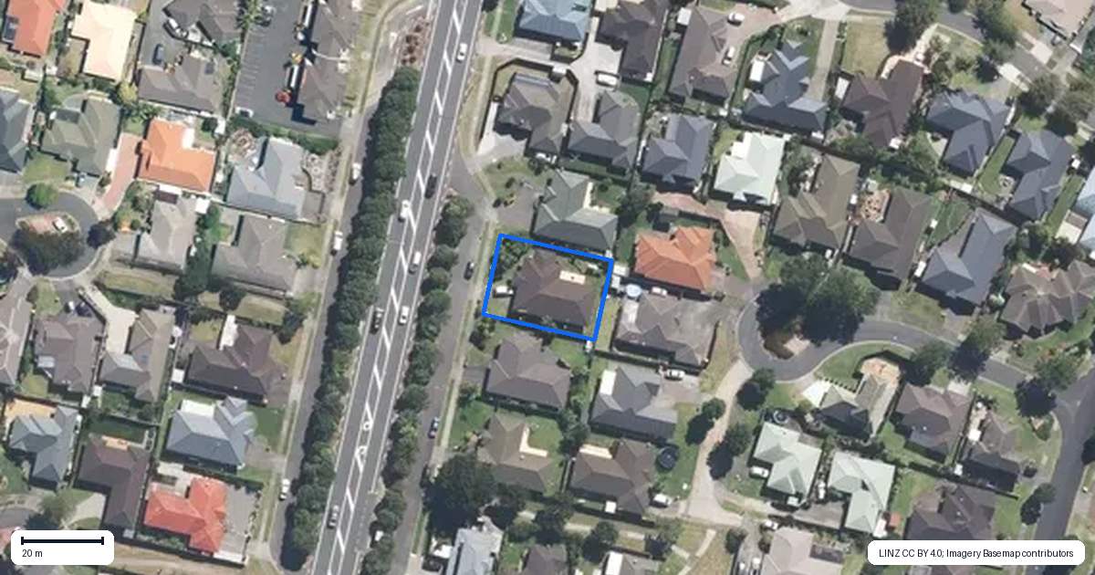 Property context map for 529 Chapel Road, East Tamaki, Auckland