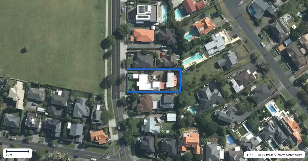 Property context map for 1/92 Patteson Avenue, Mission Bay, Auckland
