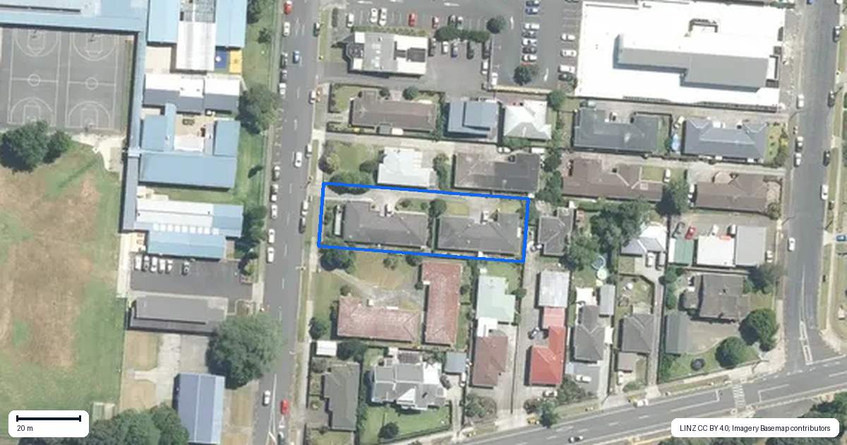 Property context map for 5D Edinburgh Street, Pukekohe