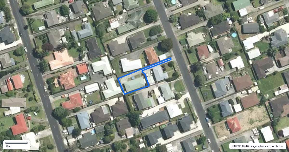 Property context map for 44A Alma Crescent, Papakura