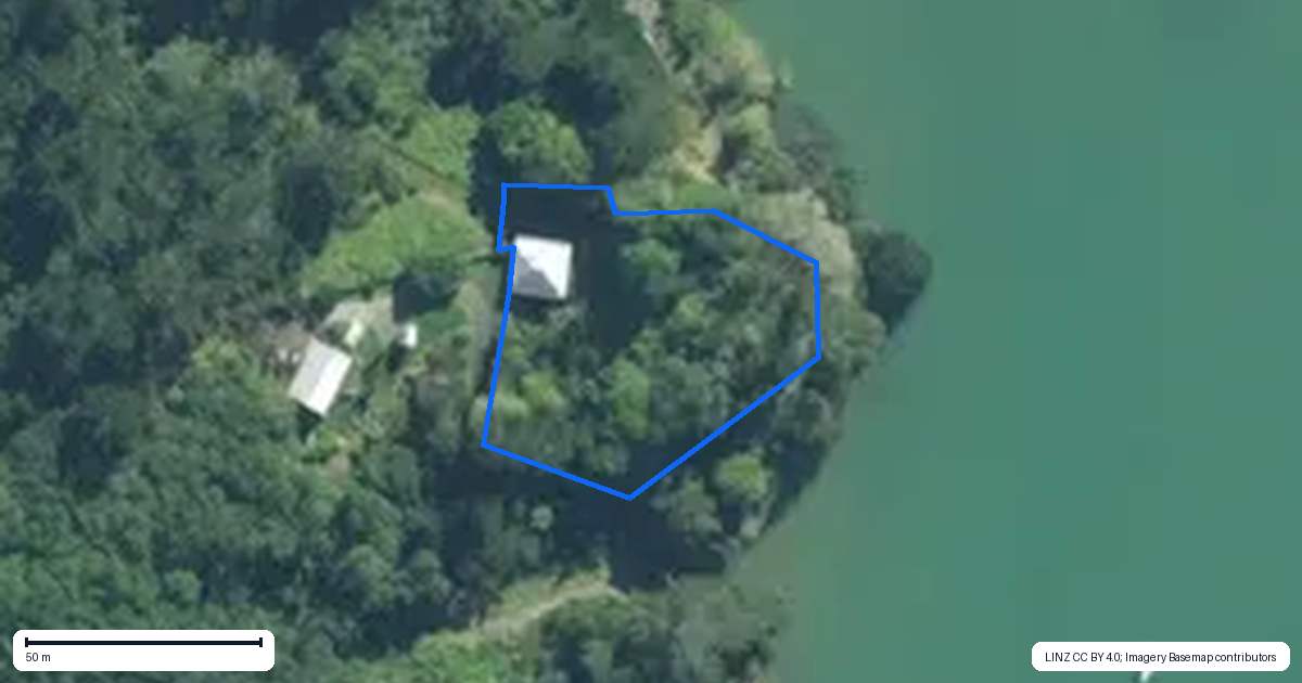 Property context map for 147 Okura Bay Road, Totara North, Kaeo