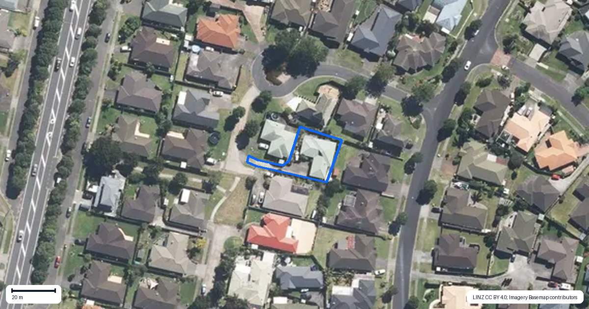 Property context map for 8 Nier Place, East Tamaki Heights, Auckland