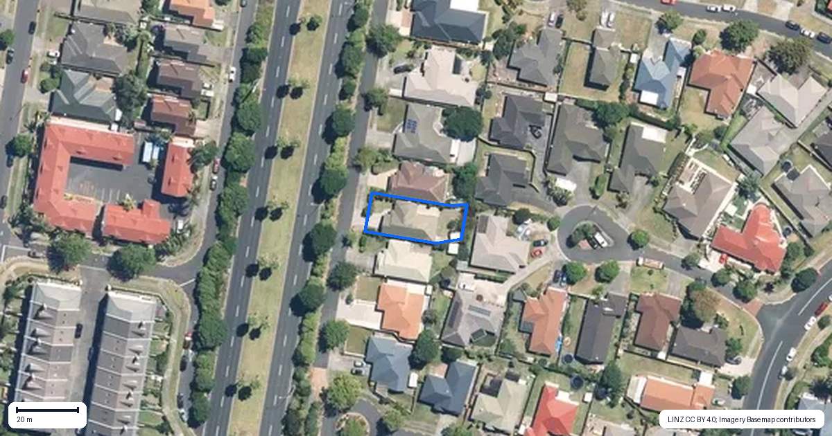 Property context map for 8A Franco Lane, East Tamaki, Auckland
