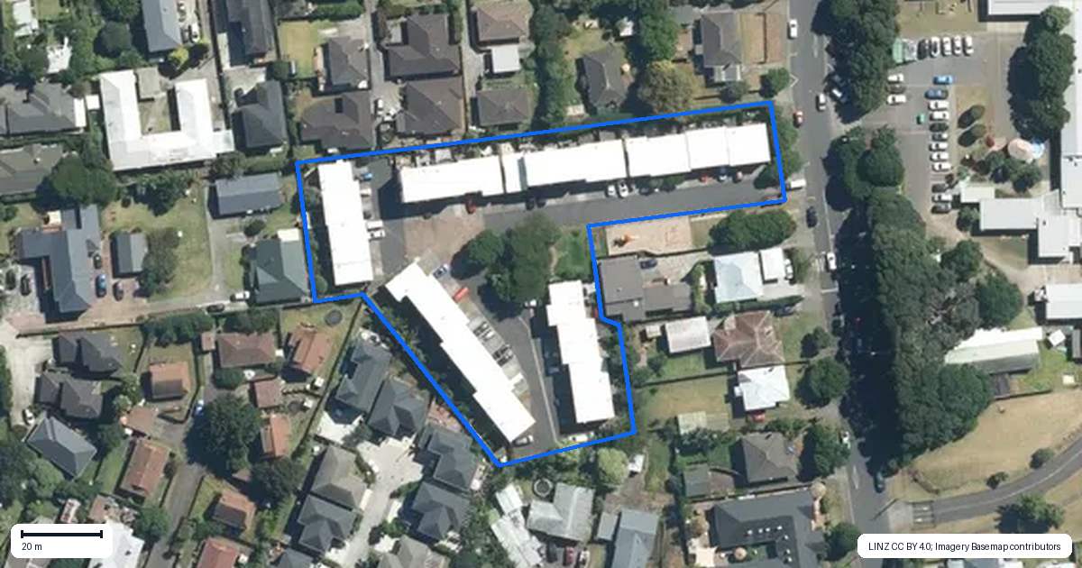 Property context map for 41/218 Captain Springs Road, Onehunga, Auckland