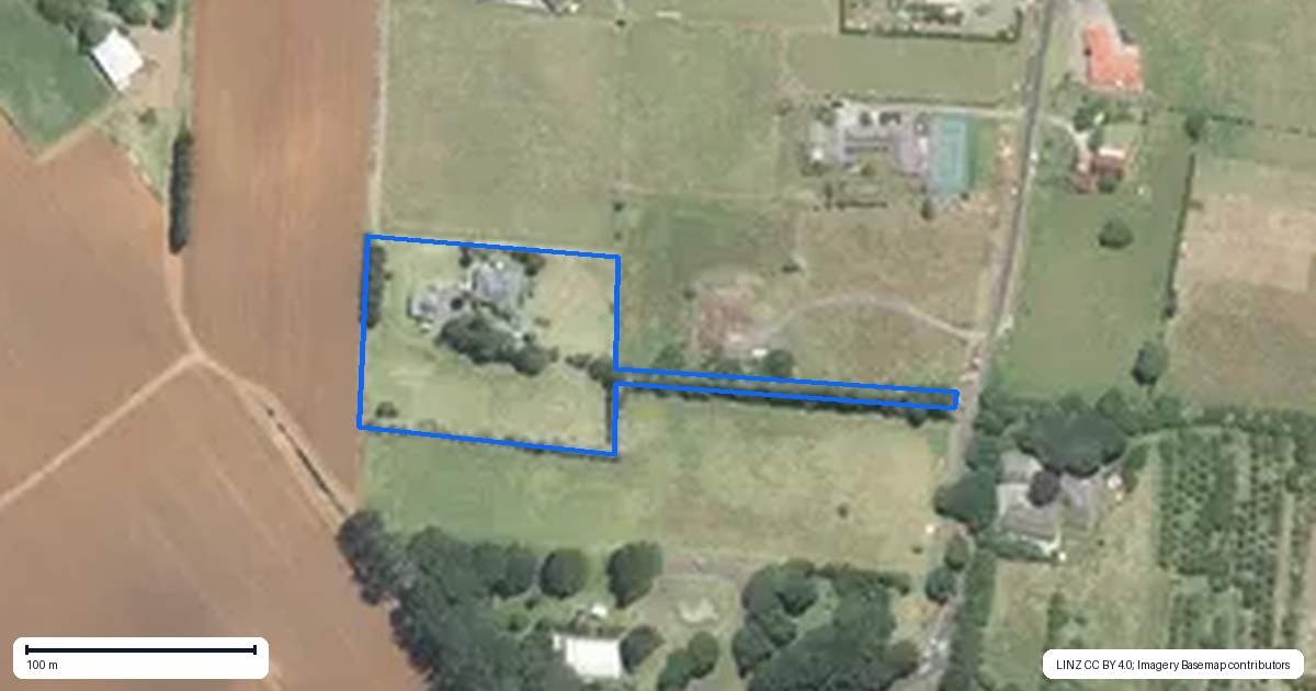 Property context map for 309 Anzac Road, Pukekohe