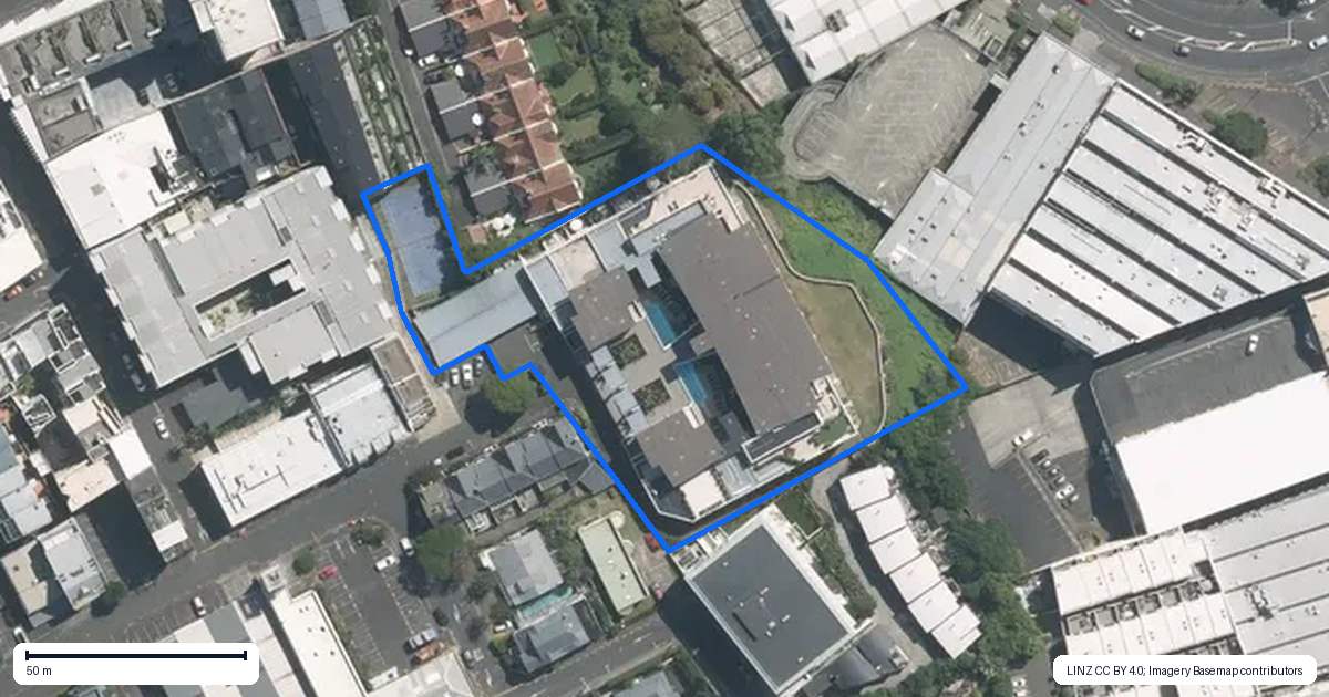 Property context map for Y2/30 York Street, Parnell, Auckland