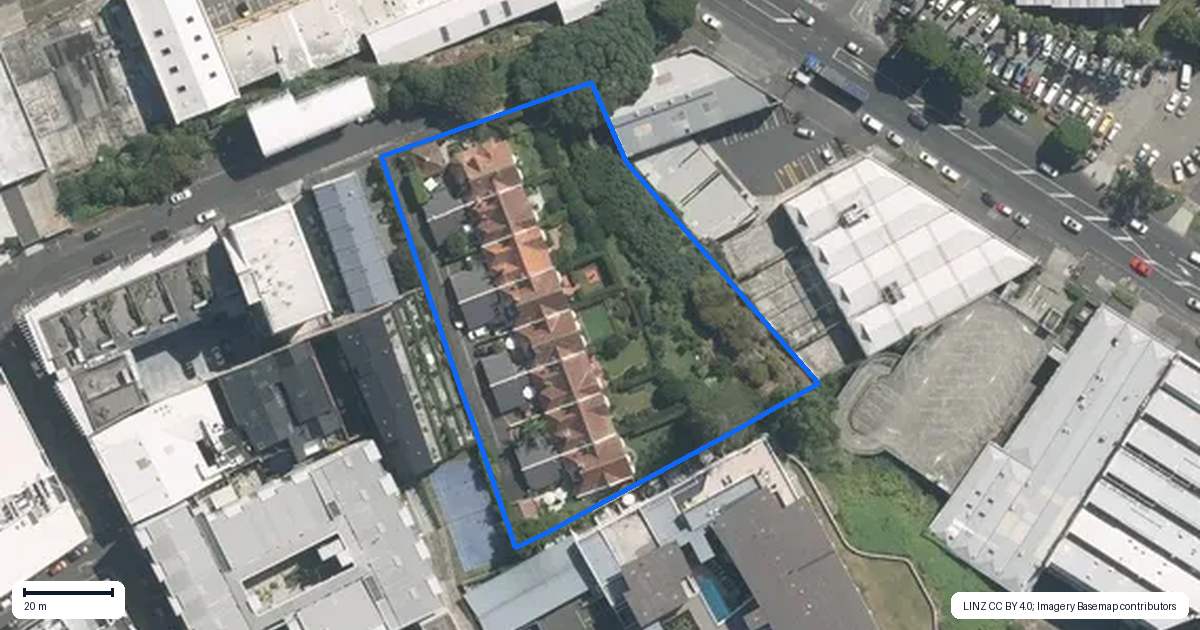 Property context map for 7 Dilworth Terrace, Parnell, Auckland