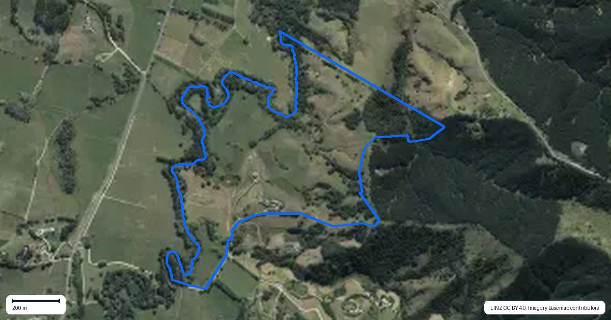 Property context map for 84 Spindler Road, Wellsford