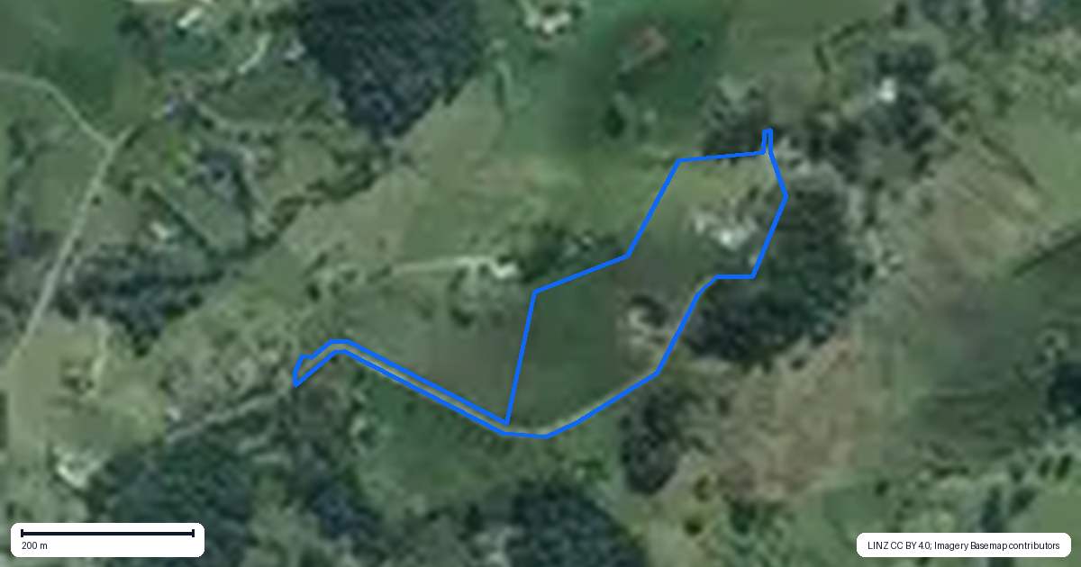 Property context map for 55 Puriri Glade, Maungaturoto
