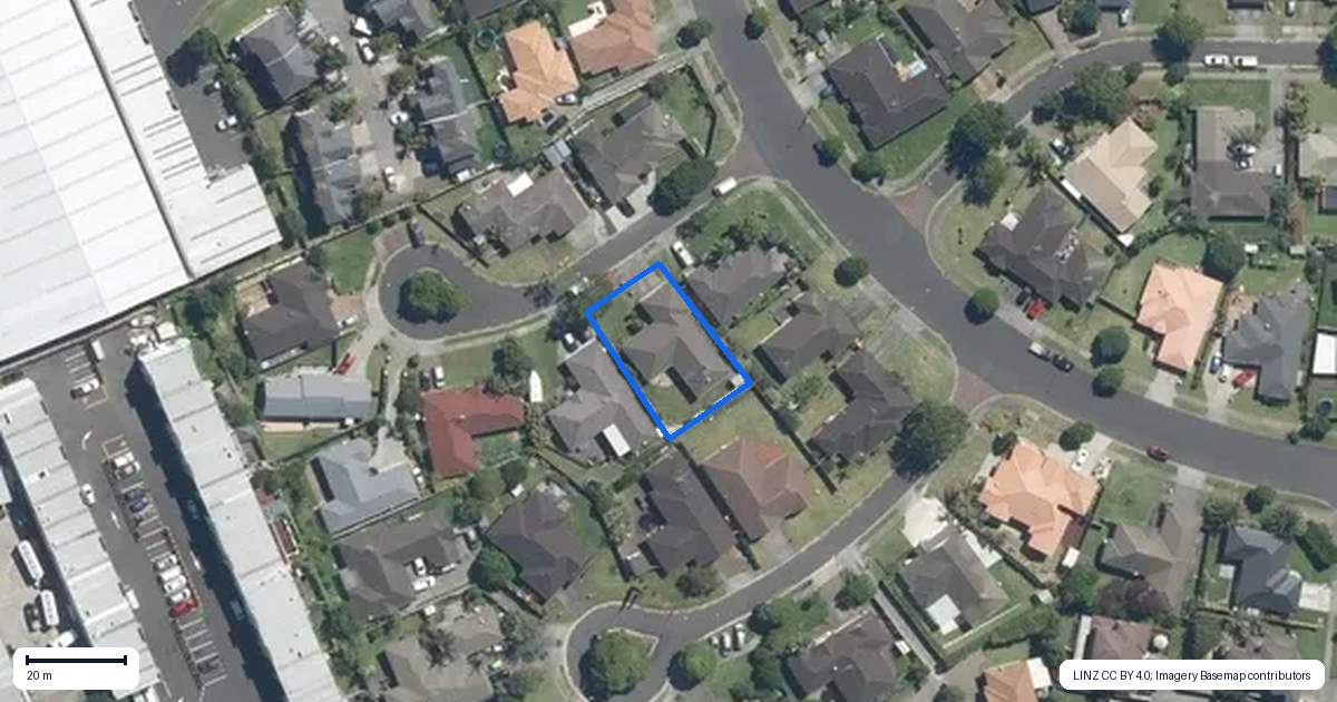 Property context map for 4 Annamoe Place, East Tamaki, Auckland