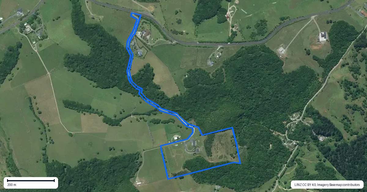 Property context map for 961A Wiroa Road, Okaihau