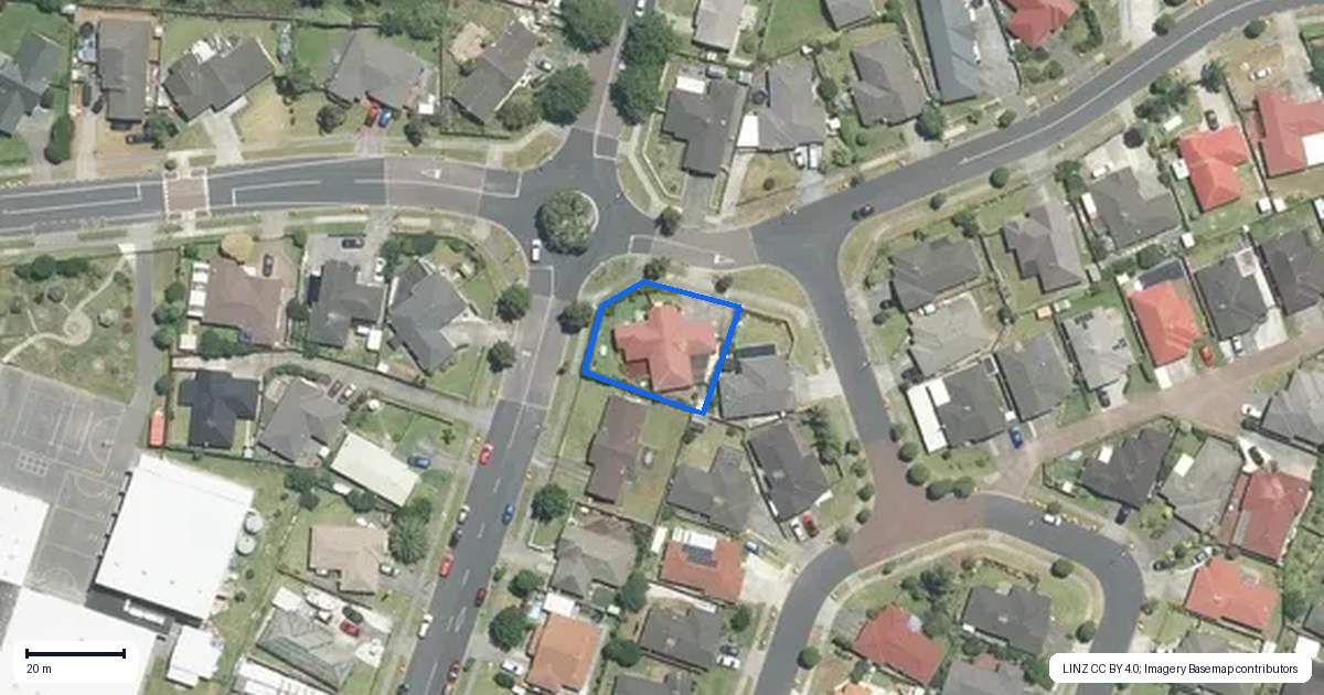 Property context map for 75 Riverton Drive, Randwick Park, Auckland