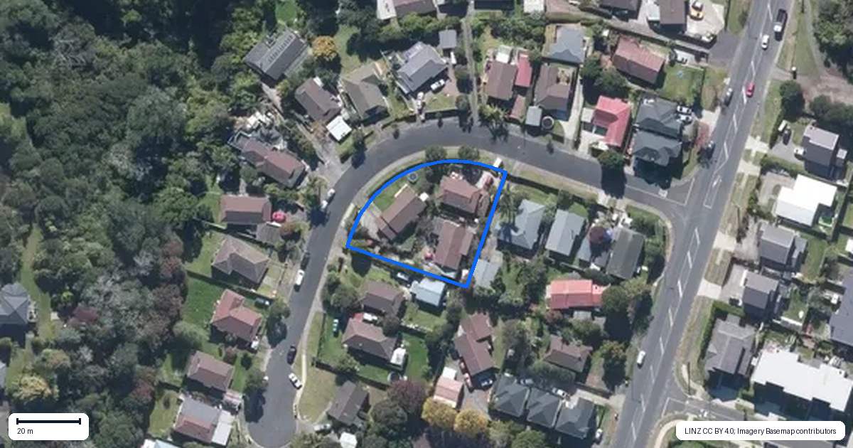 Property context map for 6 Katrina Place, Massey, Auckland