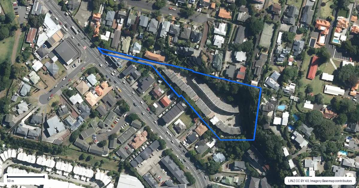 Property context map for 9/852 Mount Eden Road, Three Kings, Auckland