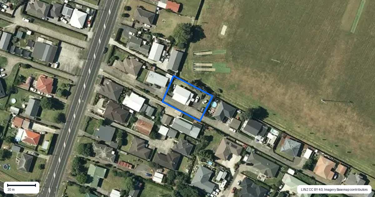 Property context map for 121B George Street, Tuakau