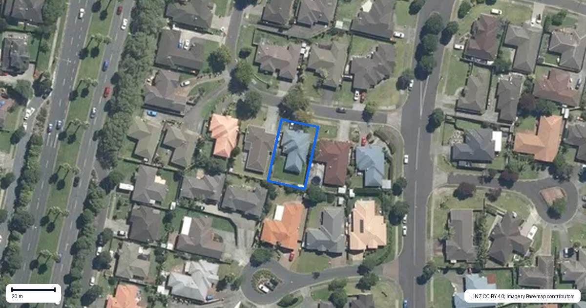 Property context map for 6 Ardkeen Place, East Tamaki, Auckland