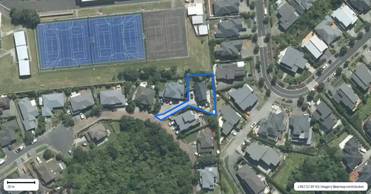 Property context map for 40 Coventry Way, Long Bay, Auckland
