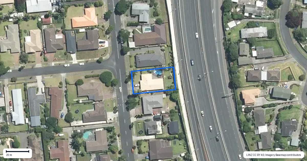 Property context map for 45 Brylee Drive, Conifer Grove, Takanini
