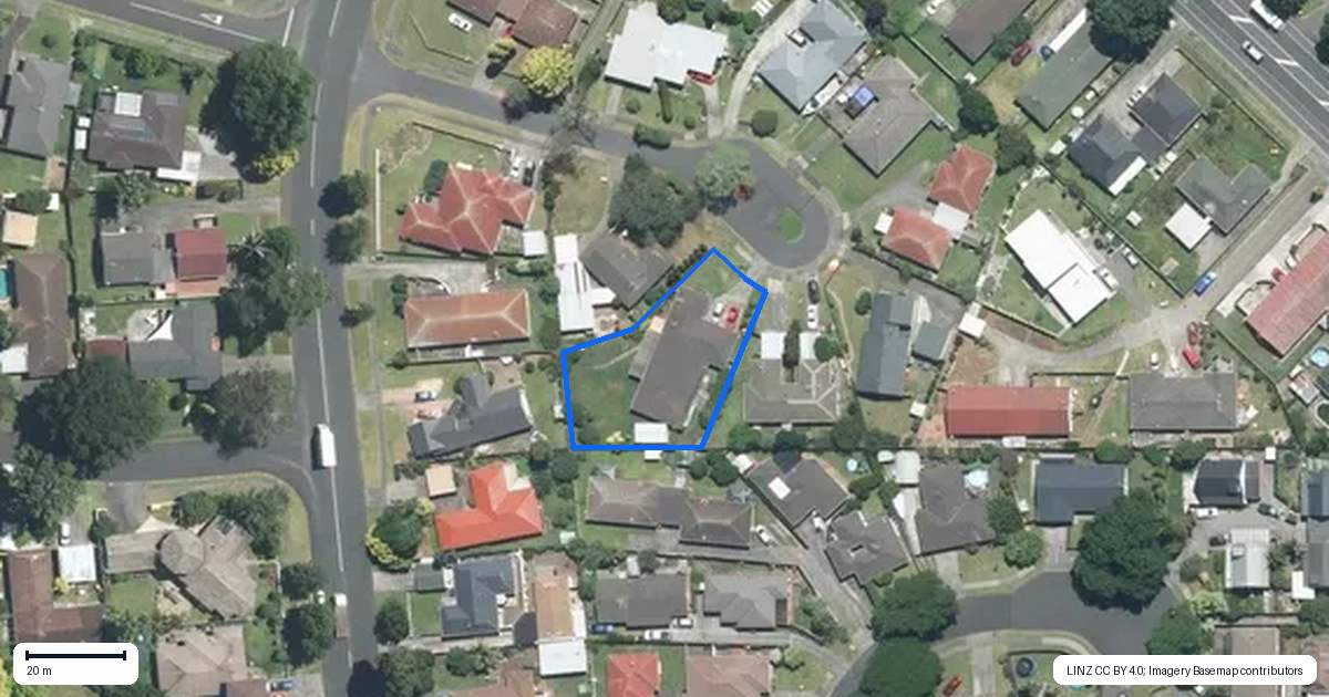 Property context map for 5 Tatua Place, Conifer Grove, Takanini