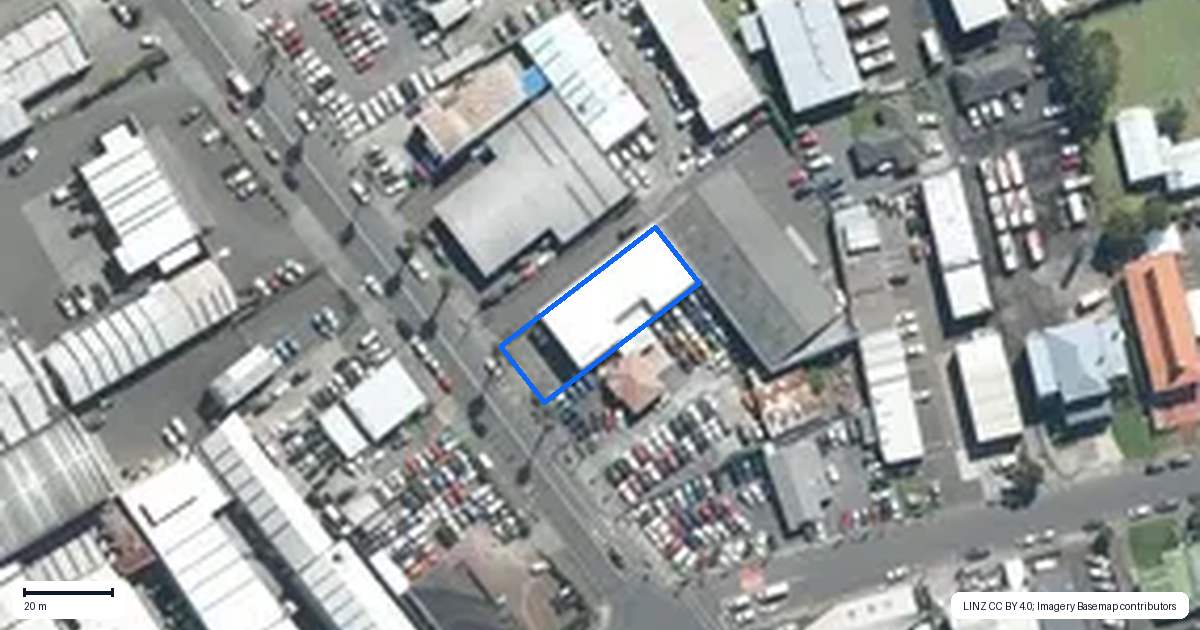 Property context map for 128 Great South Road, Otahuhu, Auckland