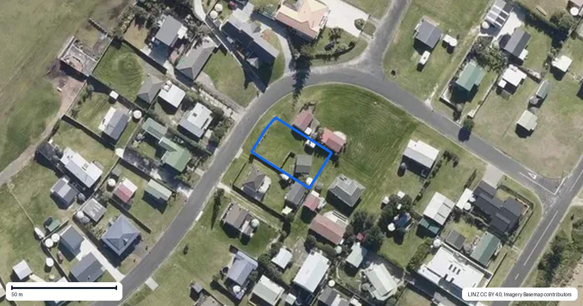 Property context map for 13 Virtue Crescent, Karikari Peninsula