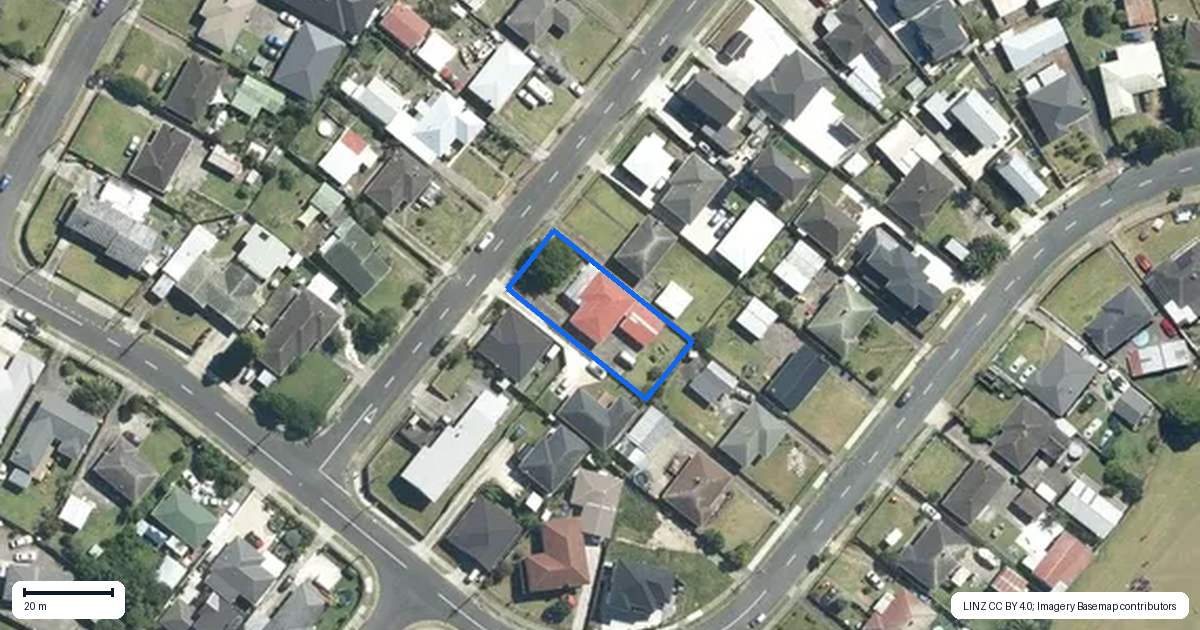 Property context map for 5 Hokianga Street, Mangere East, Auckland