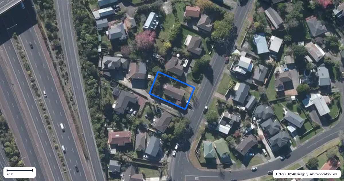 Property context map for 23 Oreil Avenue, West Harbour, Auckland