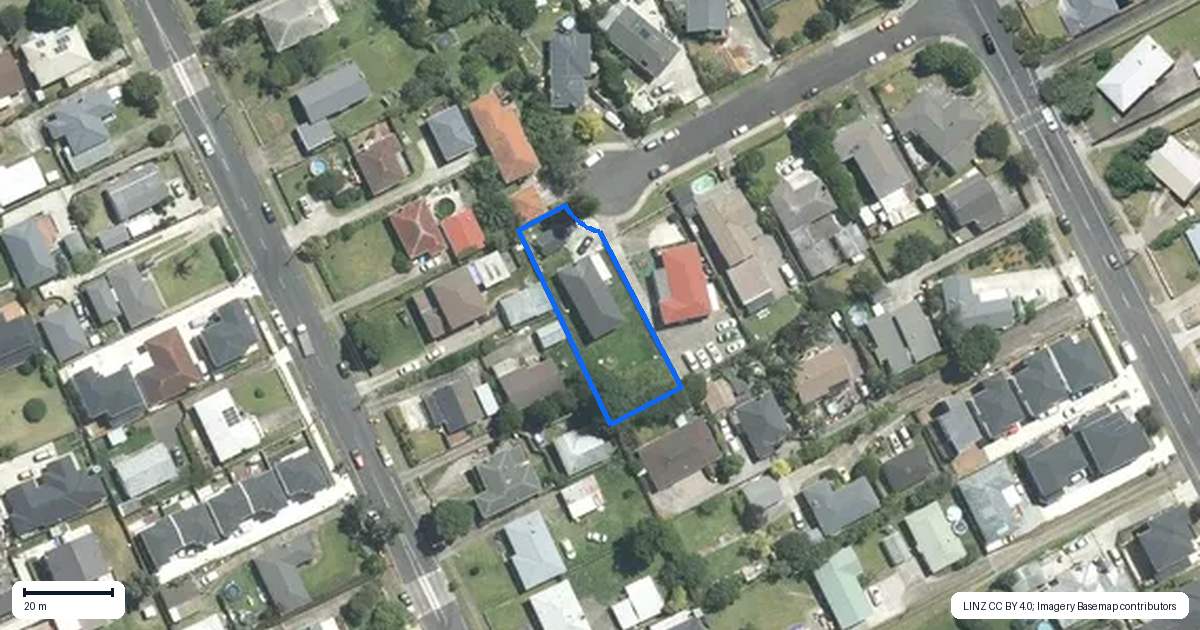 Property context map for 12 Olive Street, Manurewa, Auckland